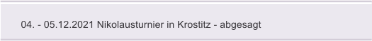 04. - 05.12.2021 Nikolausturnier in Krostitz - abgesagt
